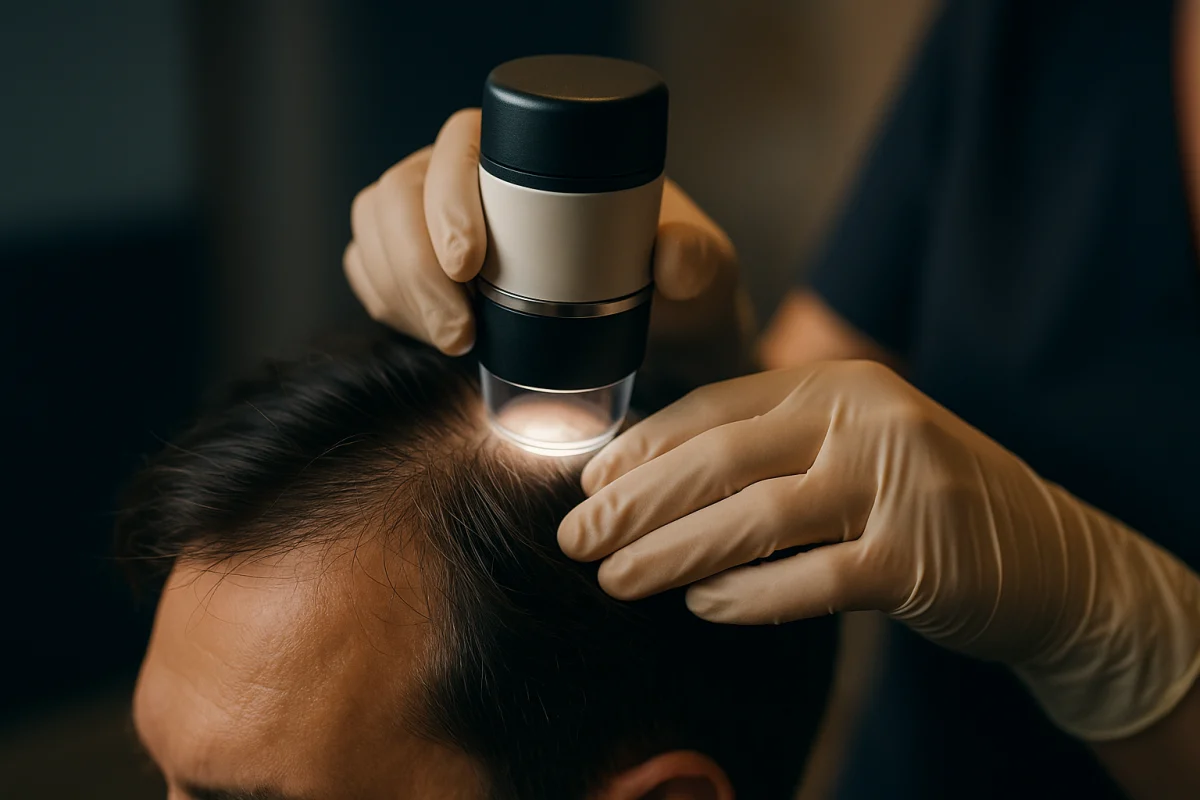 Trichoscopy examination of the scalp