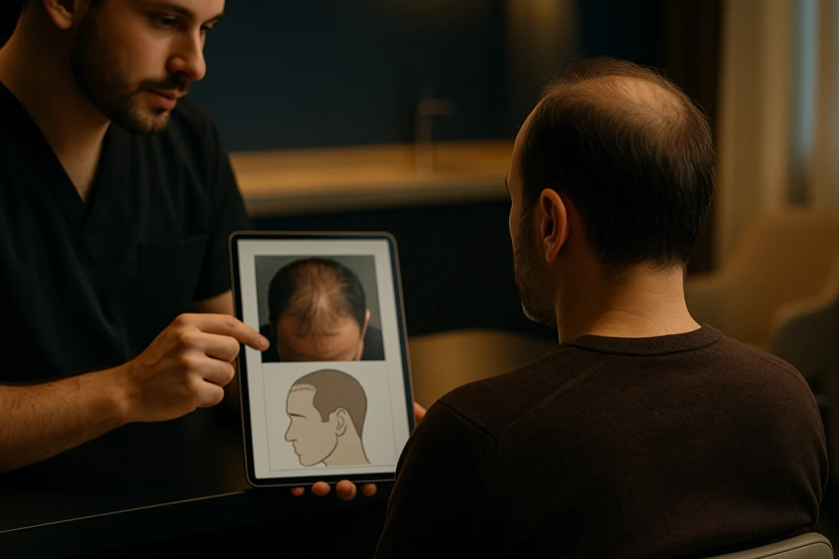 Hair transplant planning consultation