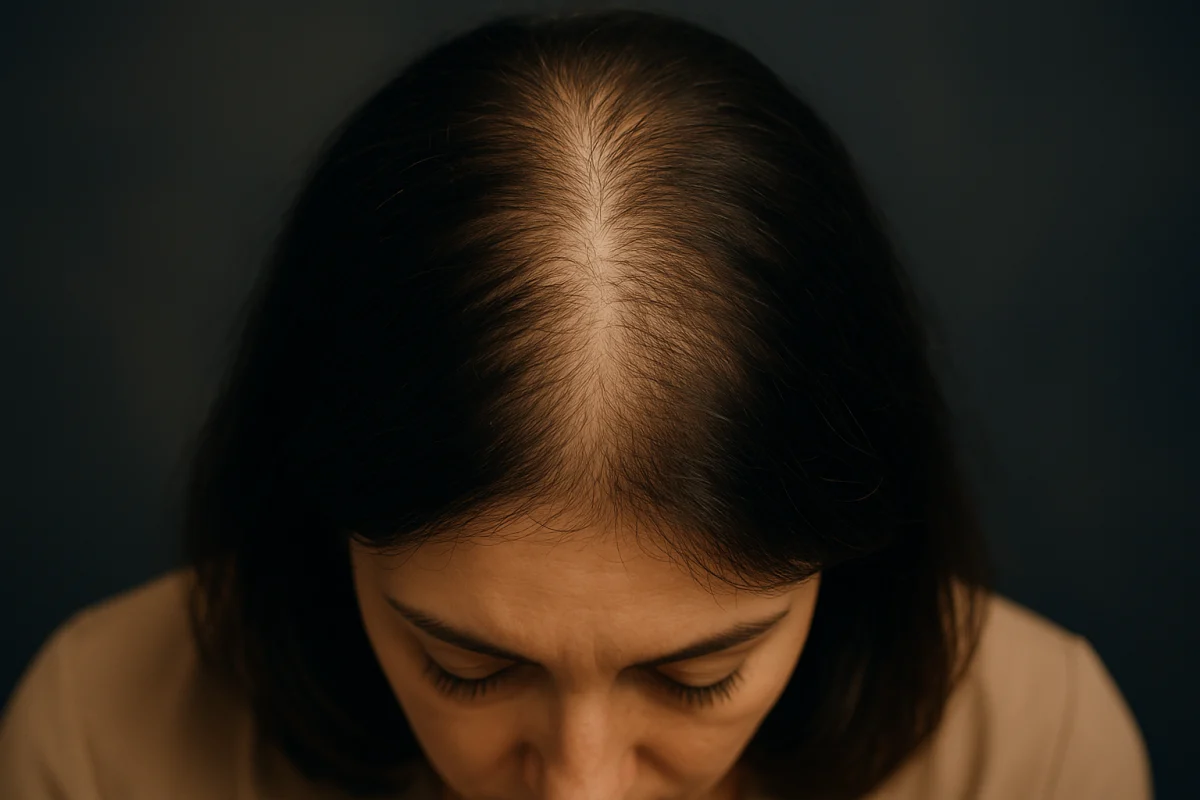 Widened centre part with diffuse thinning