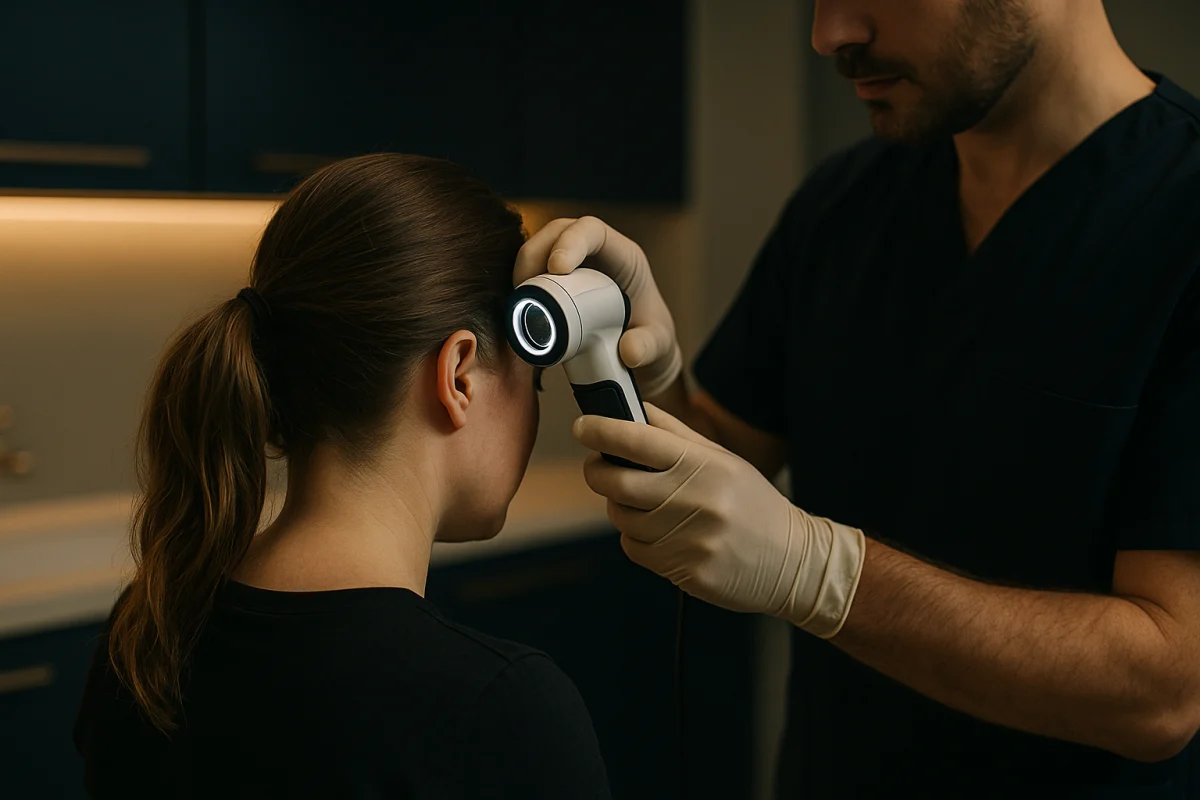 Trichoscopy assessment of hair donor area
