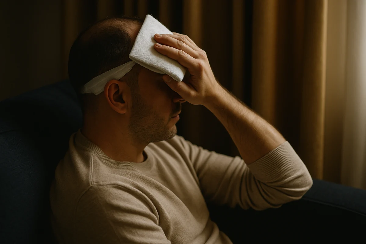 Early recovery after hairline surgery