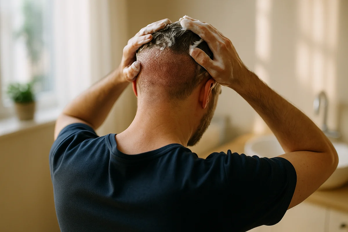 Gentle washing during FUE recovery