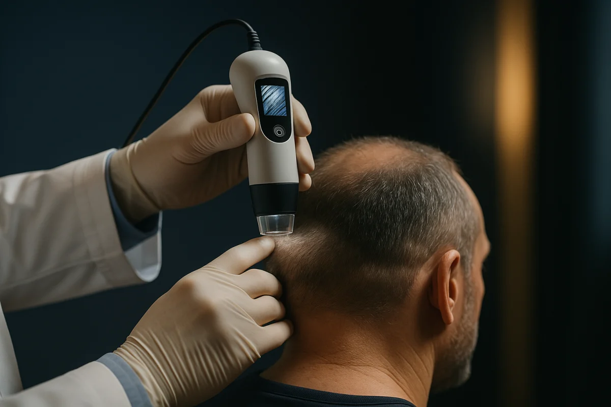 Trichoscopy assessment of the donor area