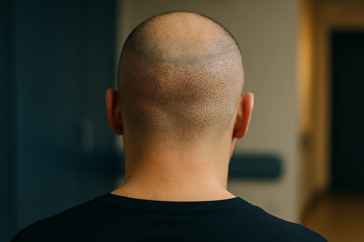 Healing FUE donor area after extraction