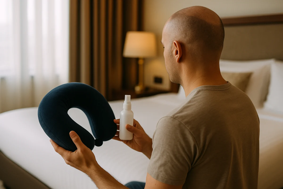 Patient preparing gentle aftercare during recovery