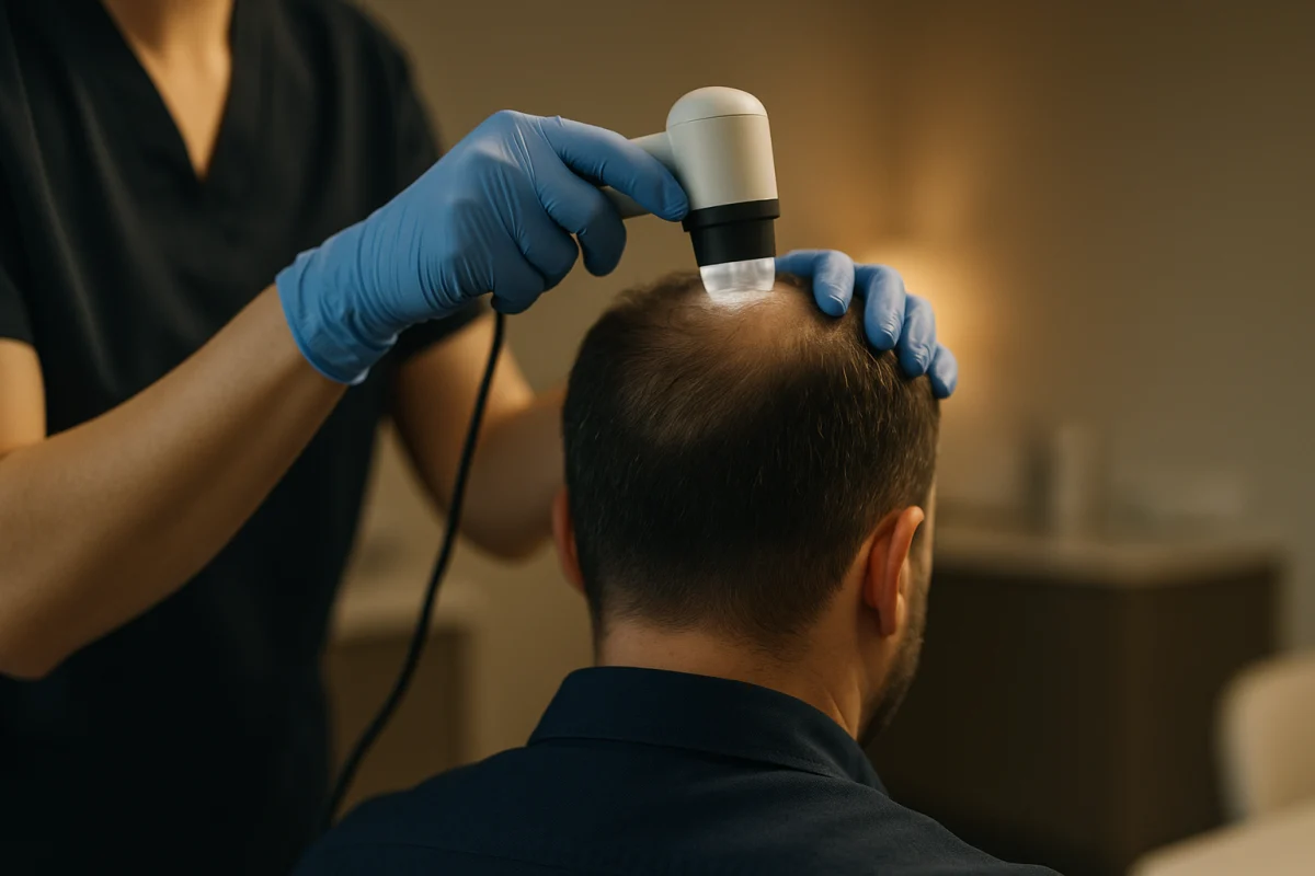 Trichoscopic scalp assessment for male hair loss