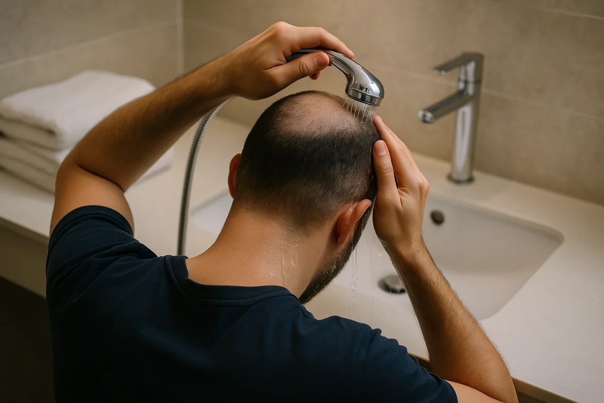 Gentle hair washing during home recovery