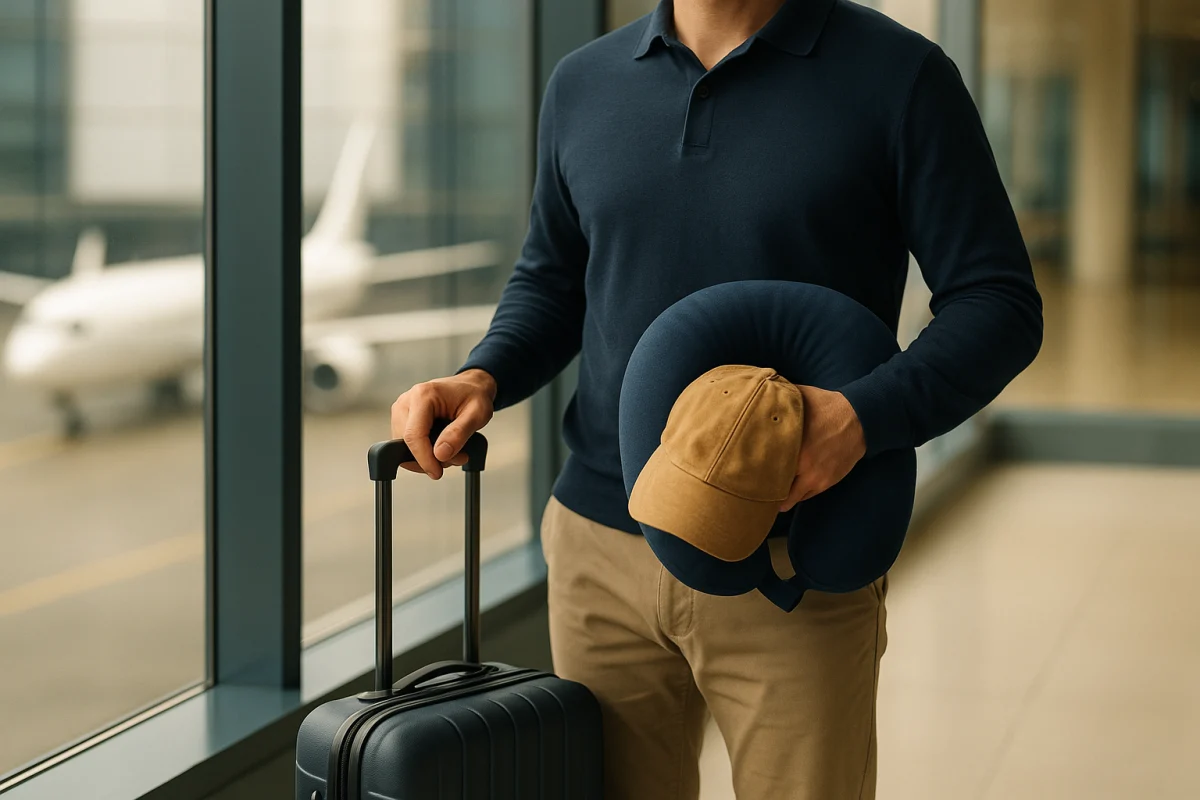 Prepared traveller with carry-on after treatment