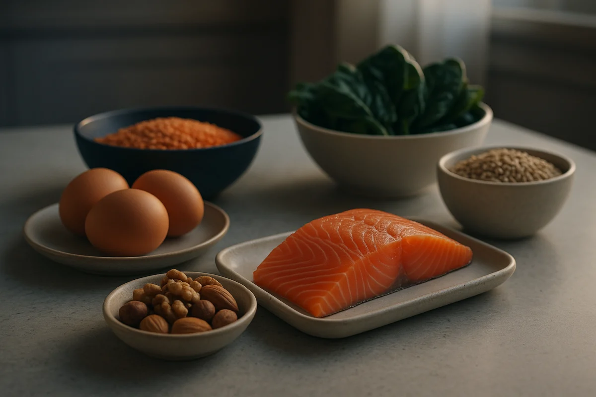 Balanced foods that support normal hair health
