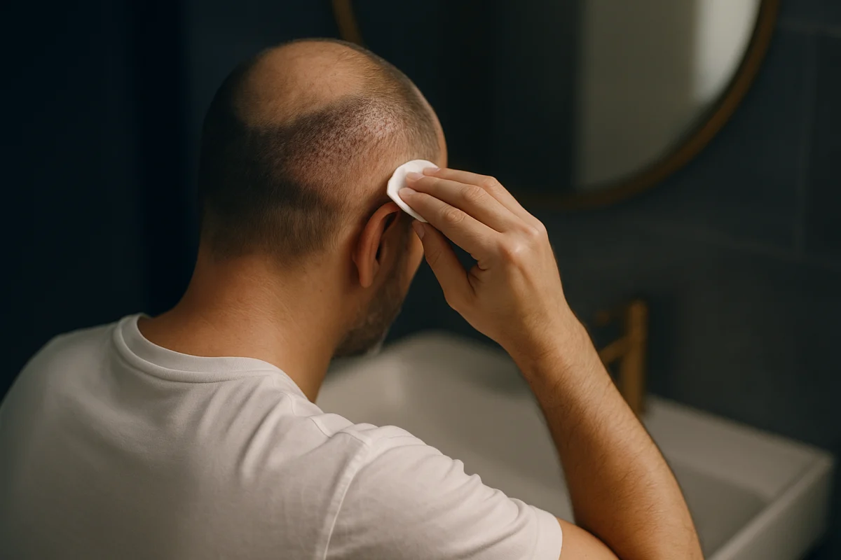 Gentle scalp care after hair transplant surgery