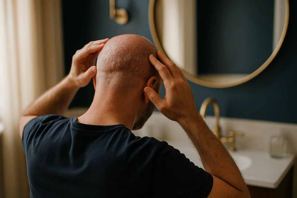 Gentle scalp care after hair transplant