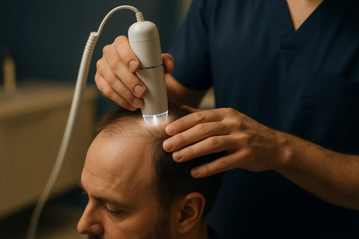 Trichoscopic scalp assessment before hair transplant