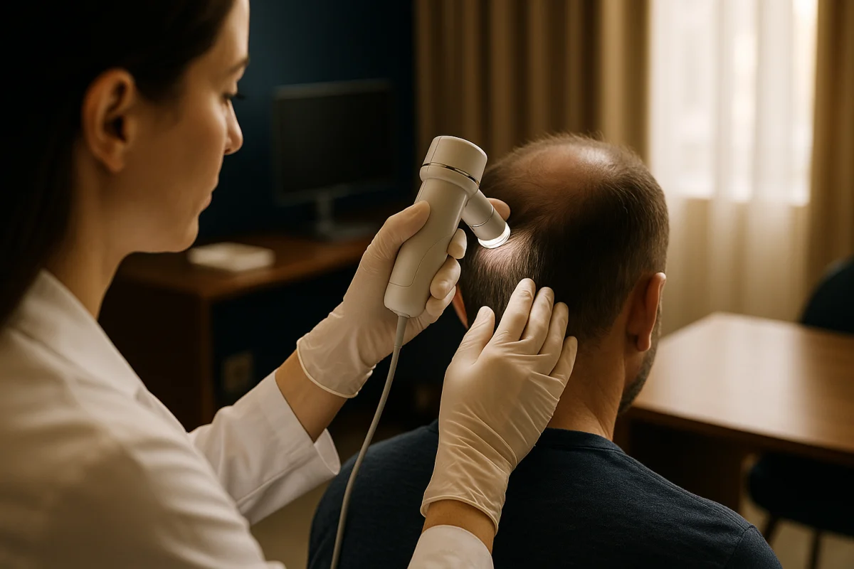 Trichoscopic scalp assessment