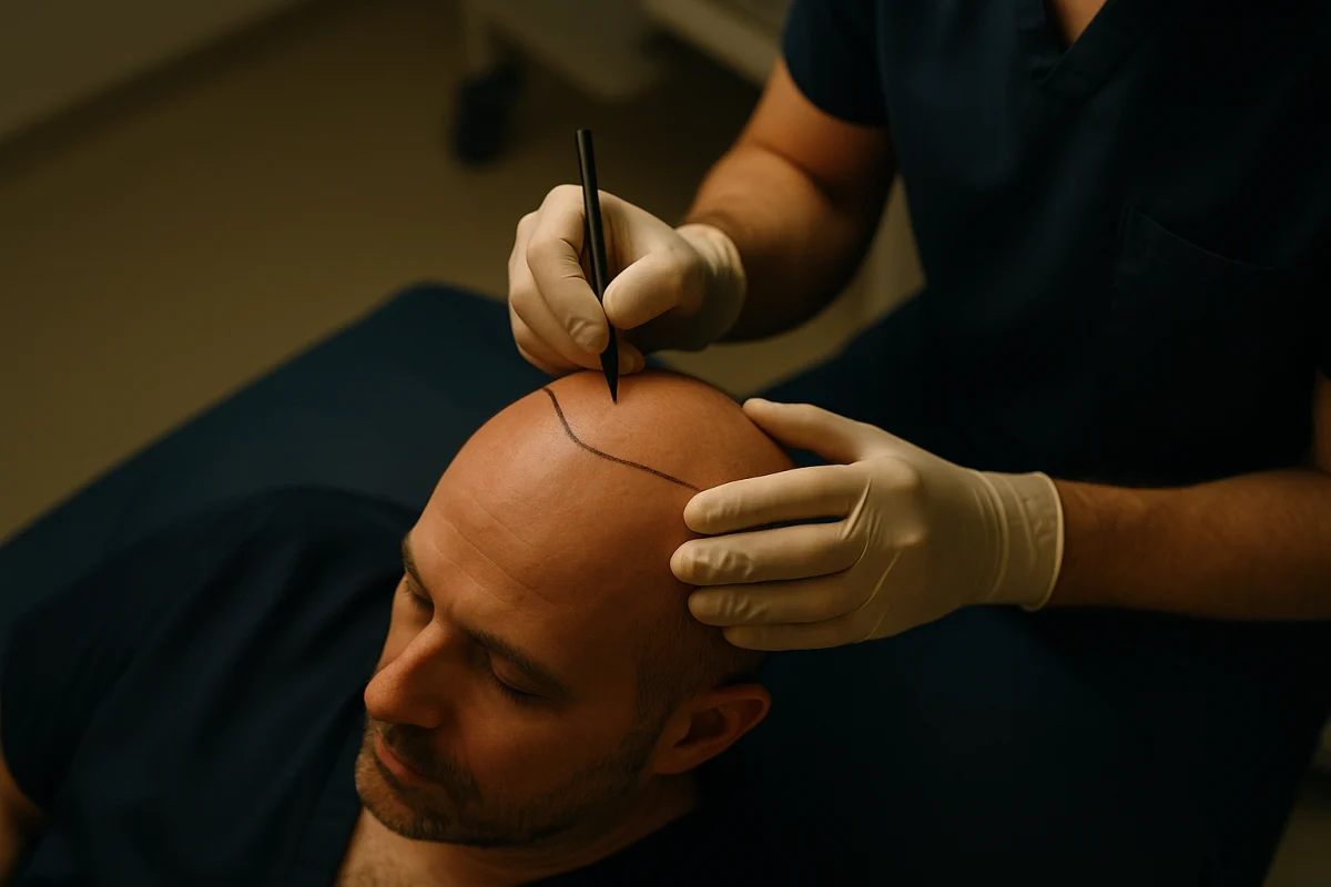 Hair transplant hairline planning