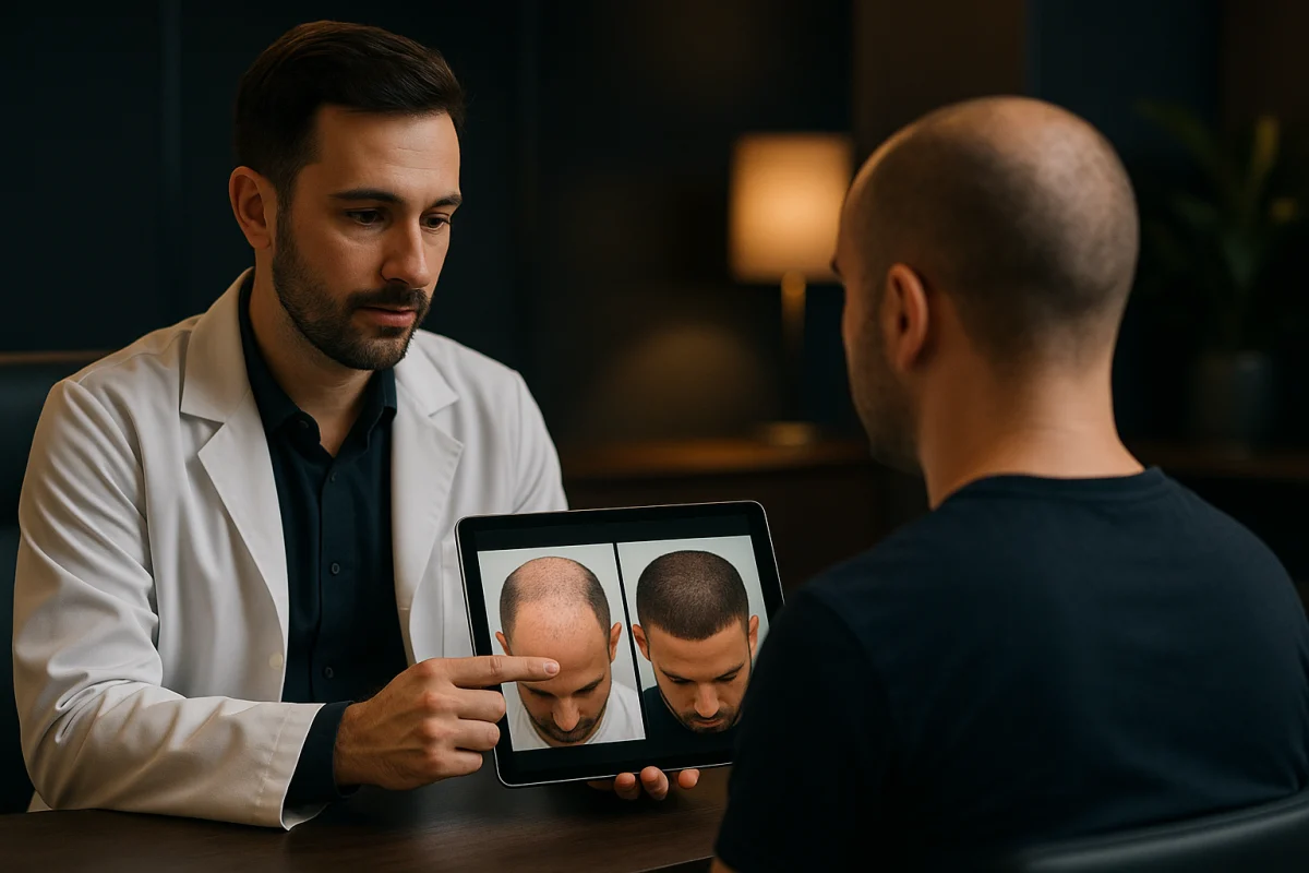 Hair transplant follow-up consultation