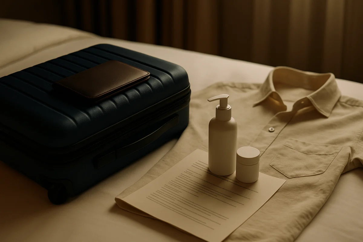 Travel preparation for hair restoration treatment