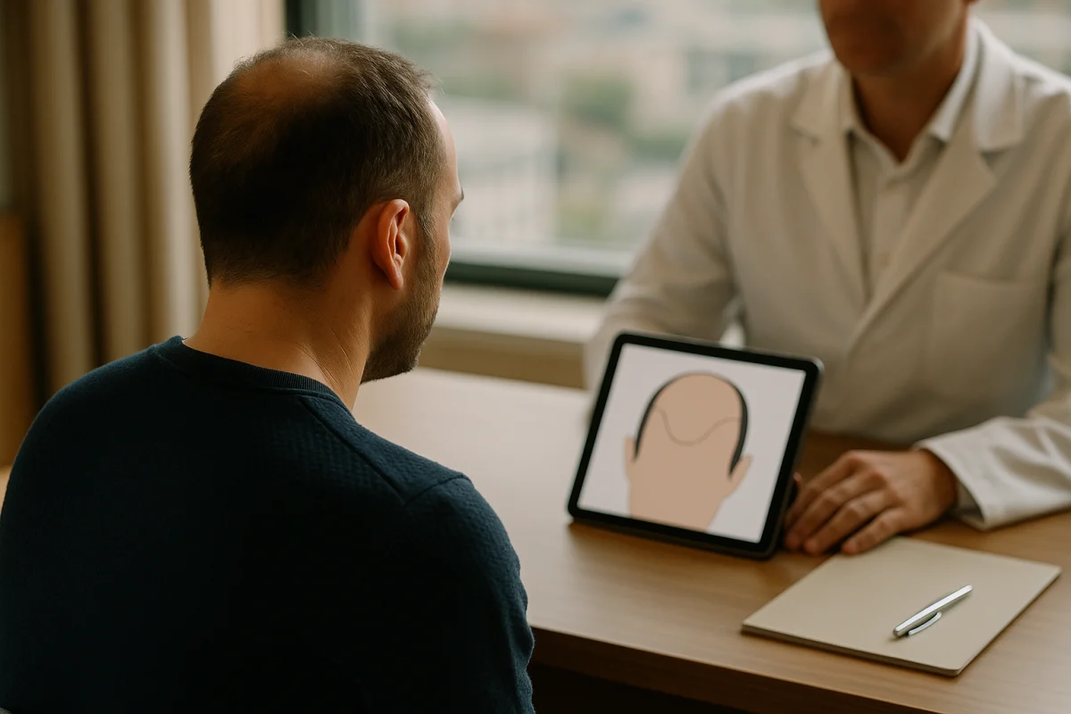 Patient reviewing a personalised treatment plan with clinician