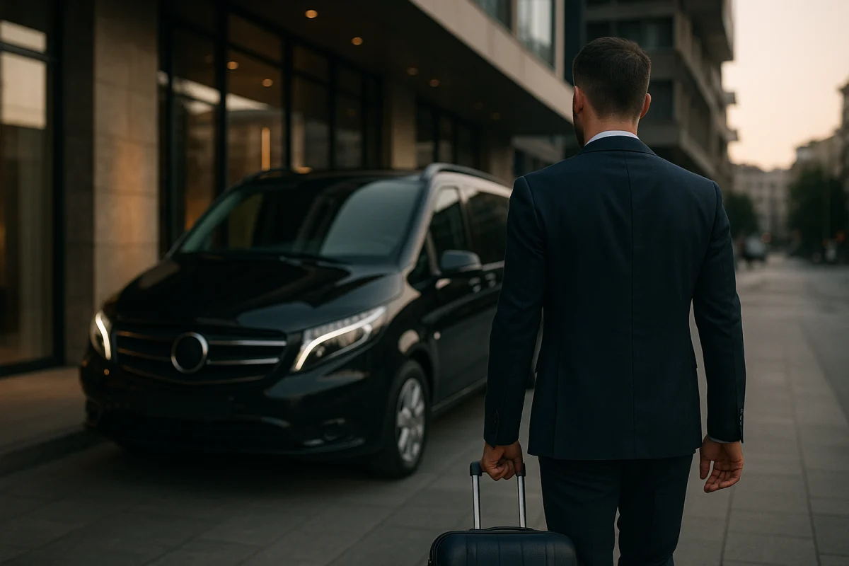 Private transfer outside an Istanbul hotel