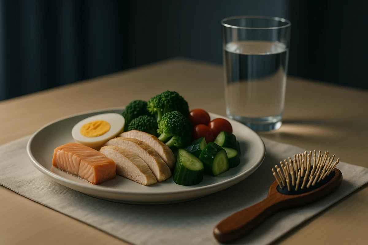 Balanced nutrition and hydration for hair health