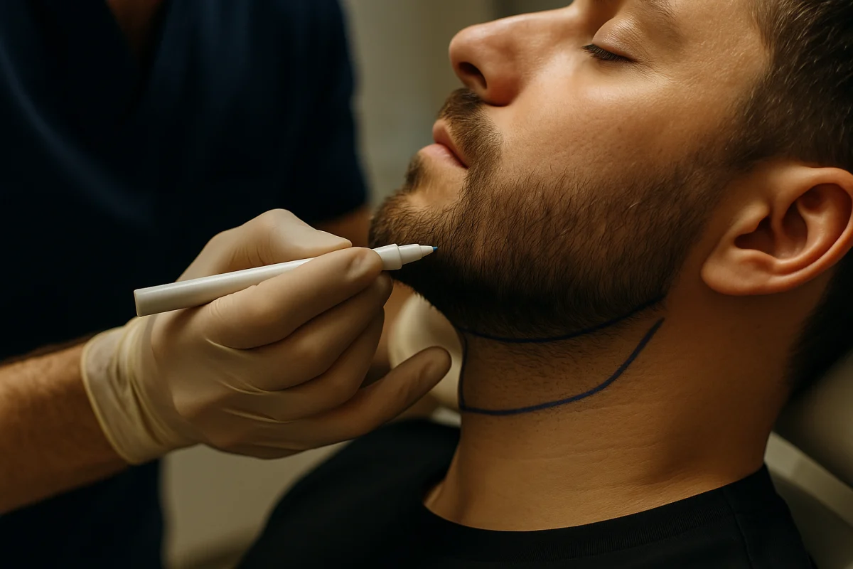 Planning a natural beard transplant outline