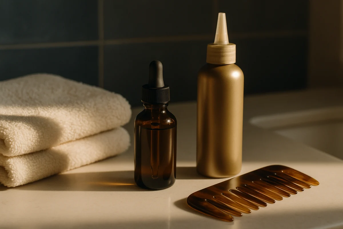 Gentle scalp care items during irritation