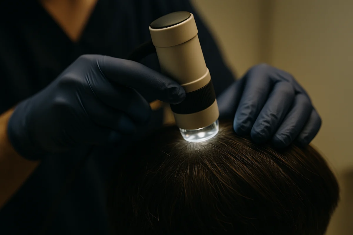 Trichoscope assessment of scalp hair density