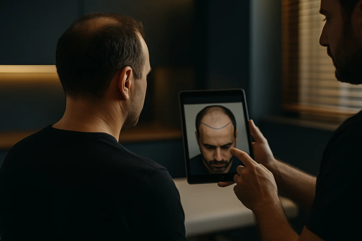 Hair transplant planning consultation