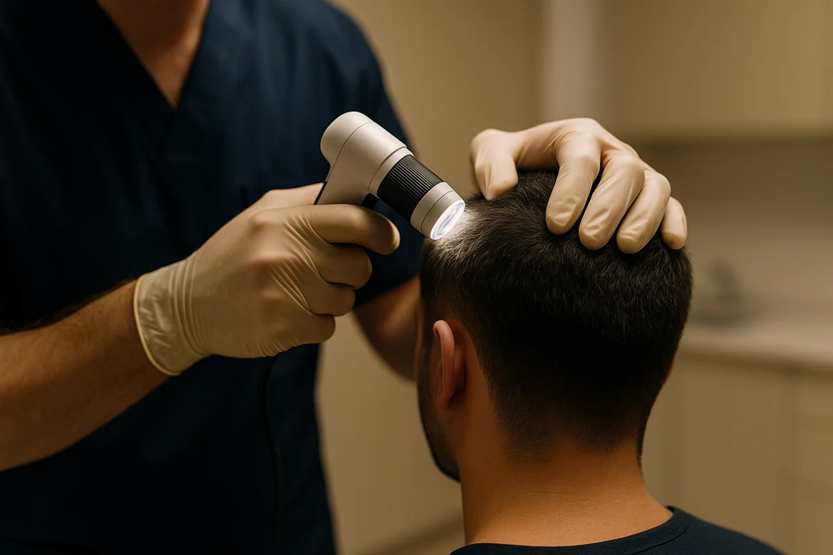 Trichoscopic scalp assessment during pregnancy