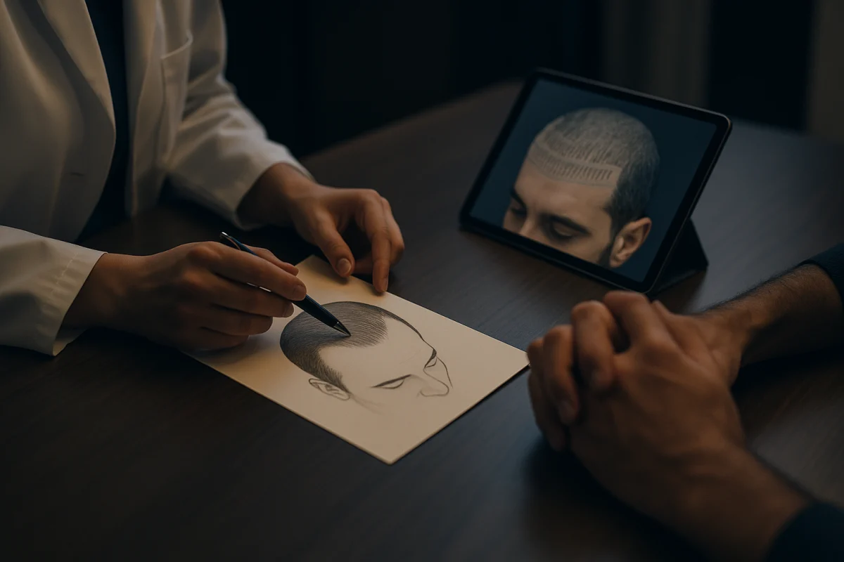 Hair transplant planning consultation