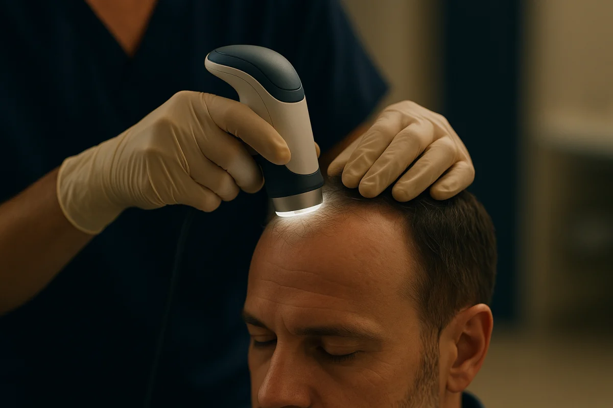 Trichoscopy assessment of scalp and hair density
