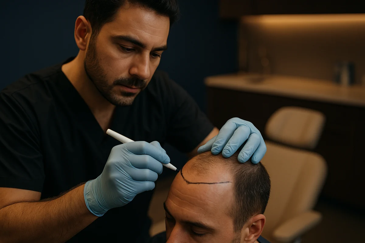 Hair transplant hairline planning