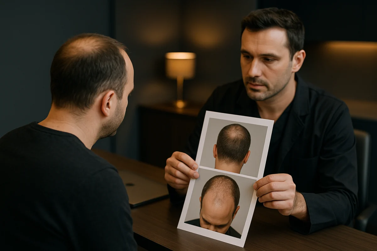 Hair transplant candidacy consultation