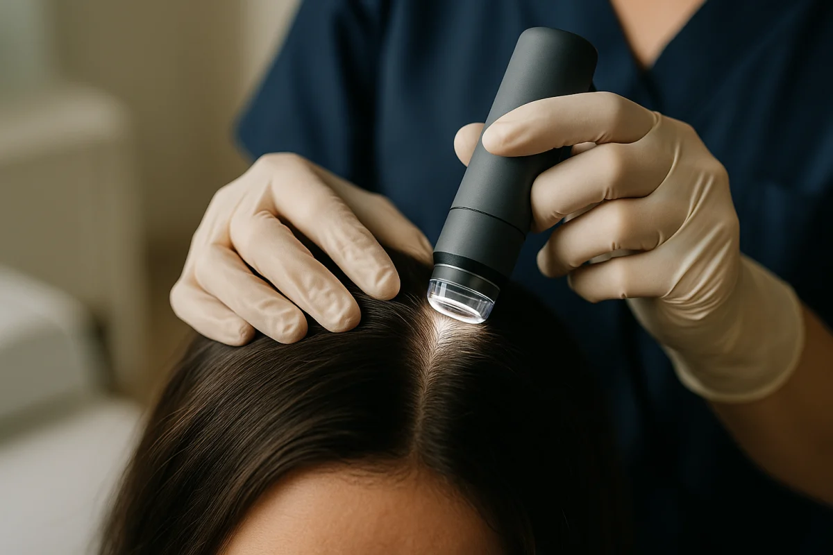 Trichoscopy assessment of central scalp thinning