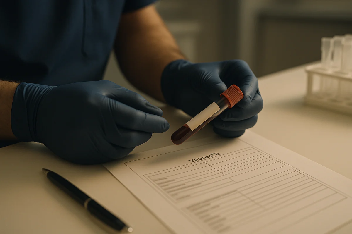 Blood sample preparation for vitamin D testing