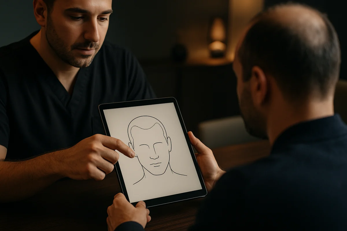 Hair transplant planning consultation