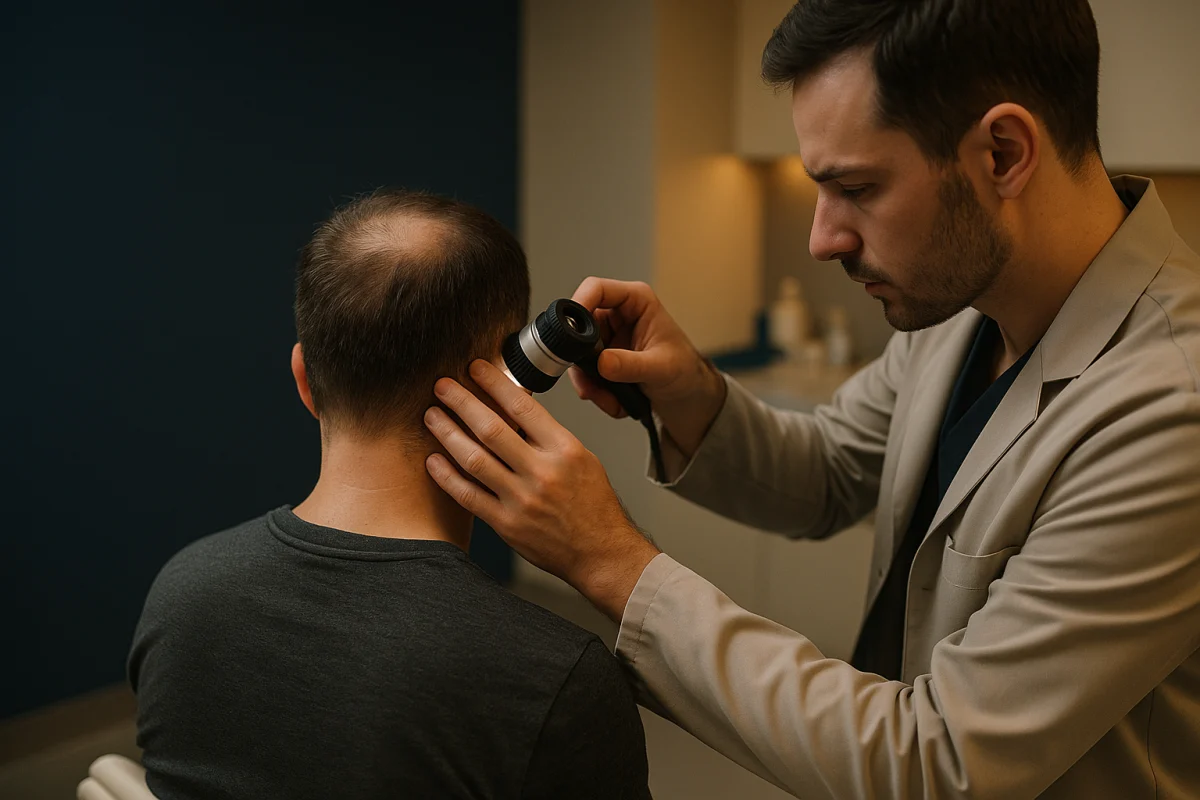 Trichoscopic scalp assessment during follow-up