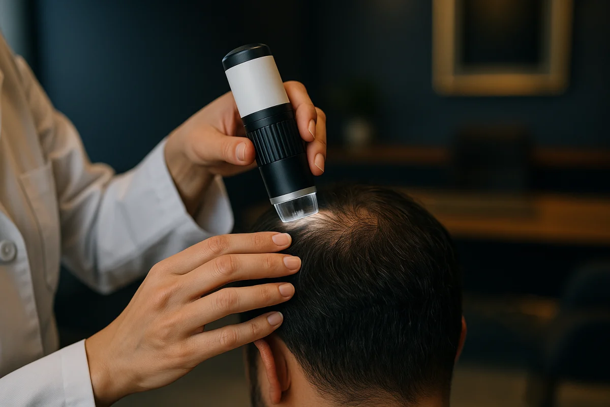 Trichoscopic assessment of scalp hair density