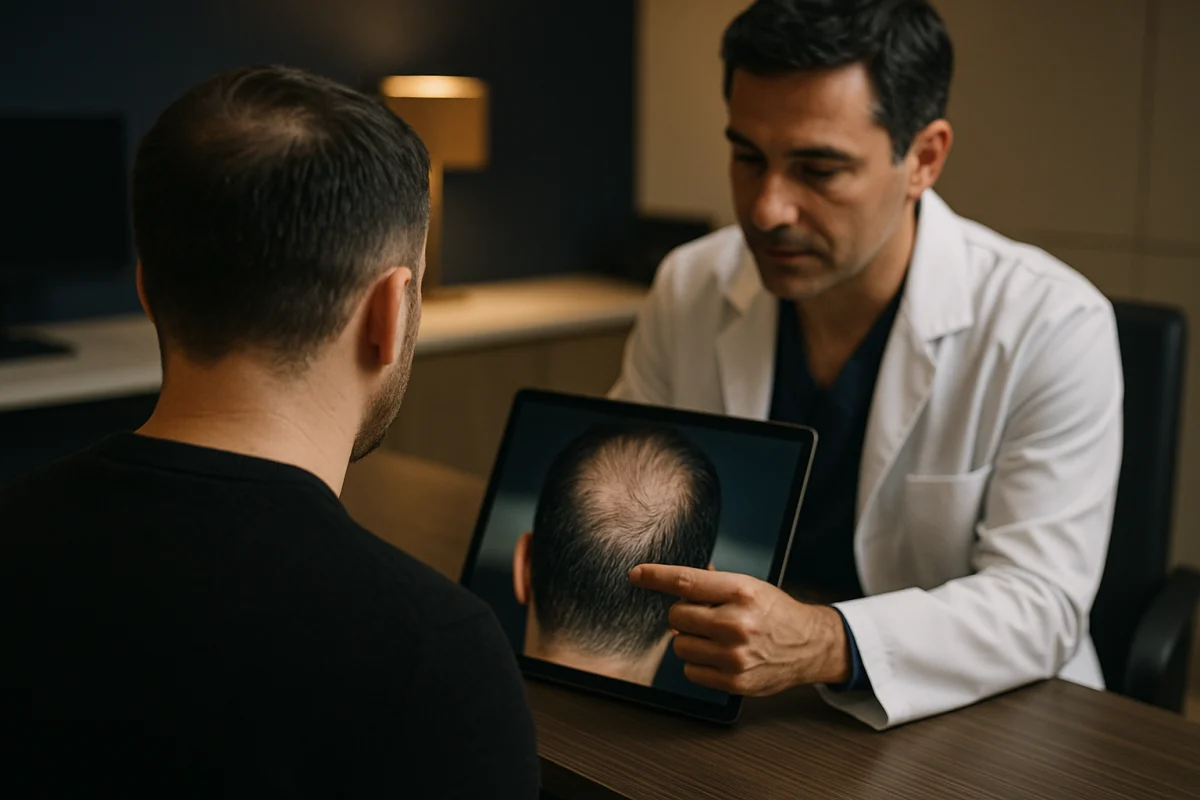 Hair restoration consultation for part-line thinning