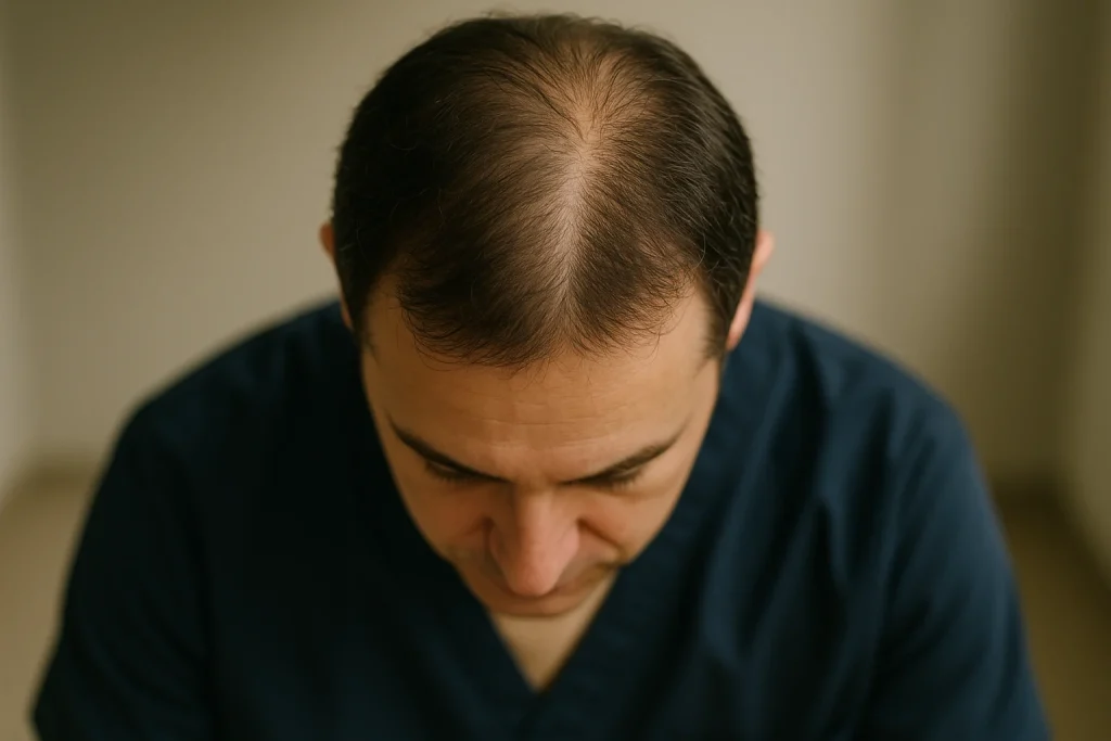 A Bald Spot Along the Part: Causes Before Hair Transplantation