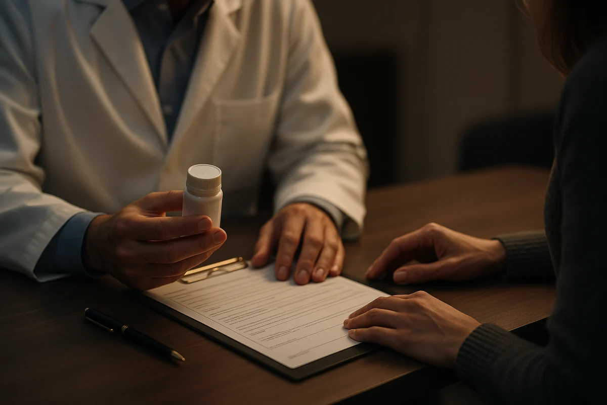 Medication safety discussion before hair restoration
