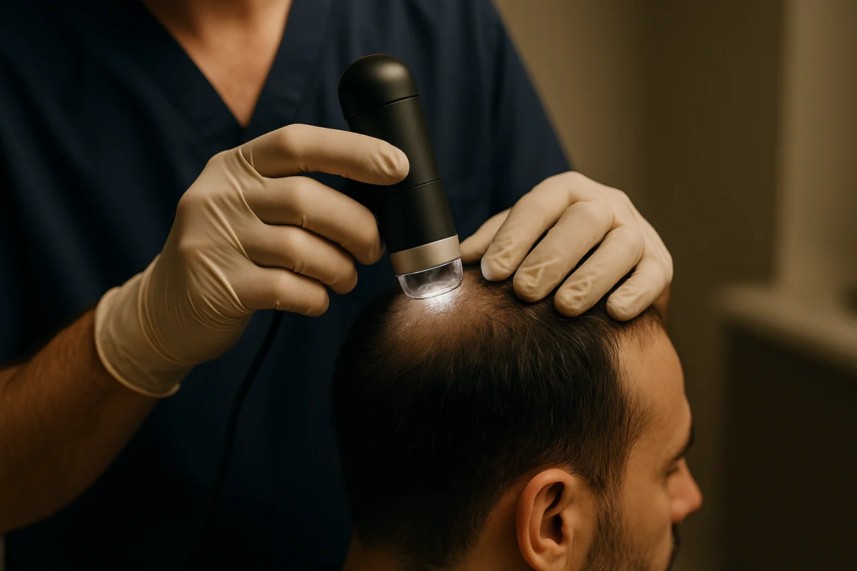 Trichoscopic assessment of scalp hair density