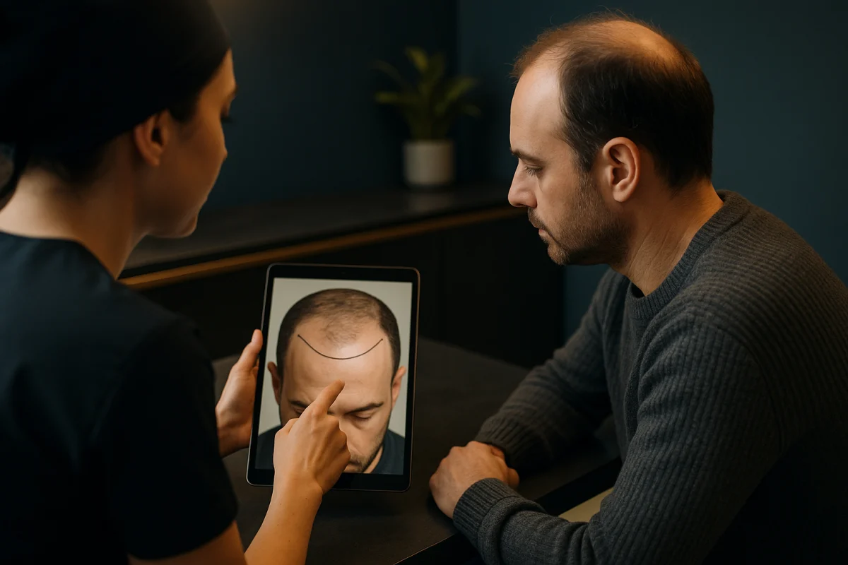Hair transplant planning consultation