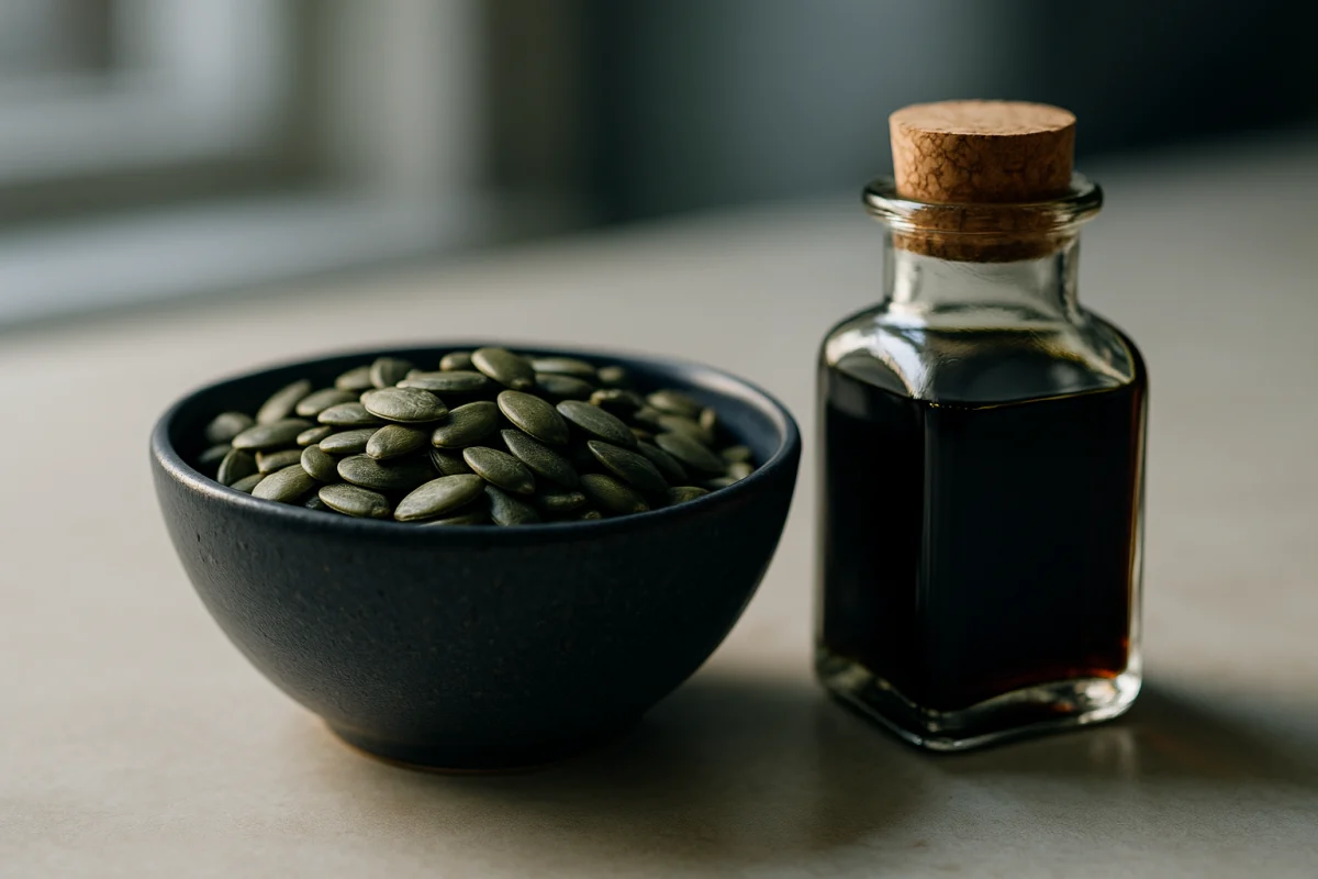 Pumpkin seeds and unlabelled seed oil