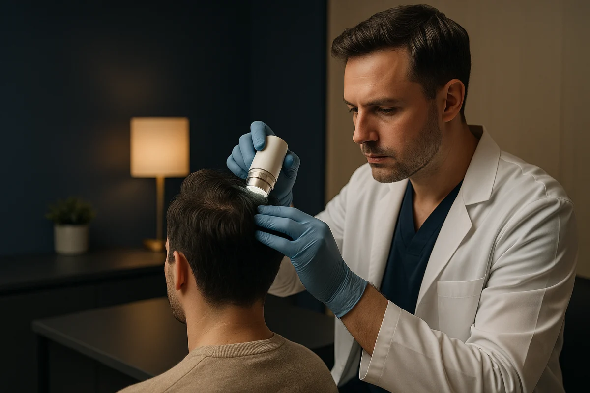 Trichoscopic scalp assessment during follow-up