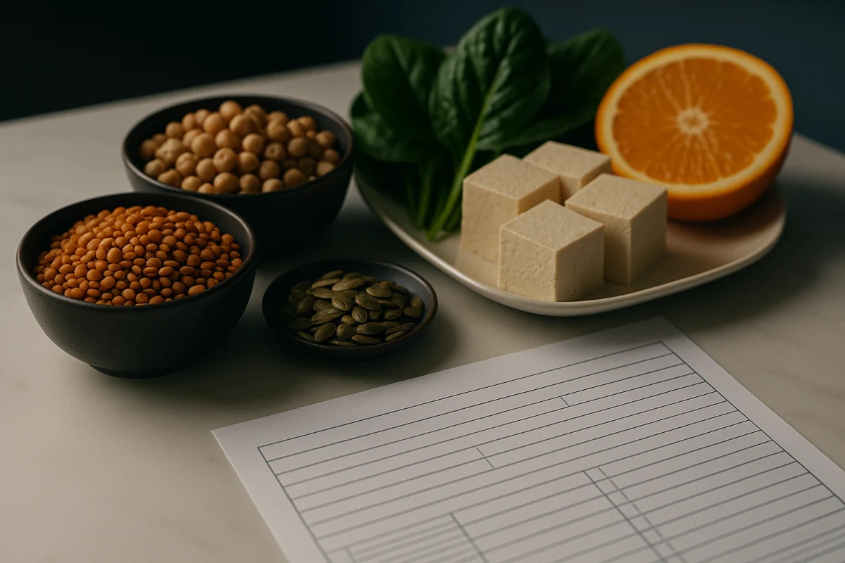 Vegetarian foods for hair nutrient assessment