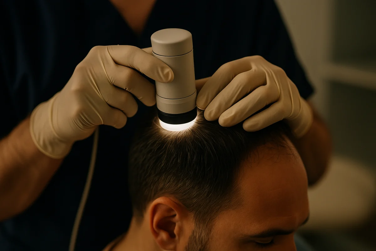 Trichoscopic scalp examination before hair transplant